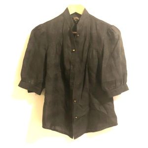 Cloak and Dagger cap sleeve with gold buttons